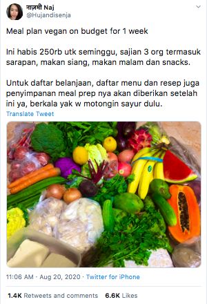 Rencana menu vegan hemat