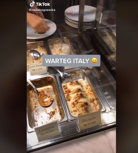 Restoran Italia berkonsep warteg