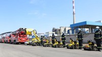China untuk pertama kalinya mendaftarkan robot quad full-on untuk membantu misi pemadam kebakaran yang terlalu berbahaya. Istimewa/dok.CGTN/Li Yimei  