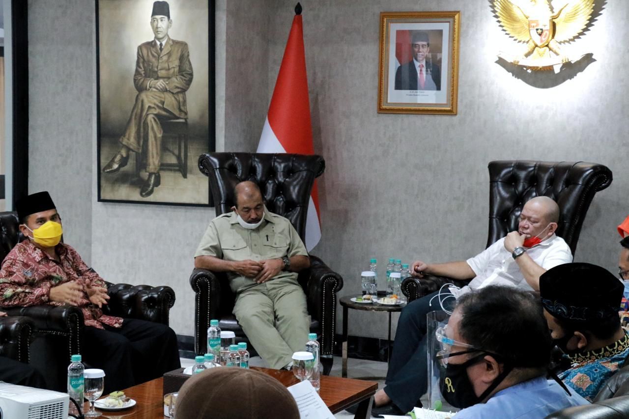 Suasana pertemuan dengan pimpinan DPD RI