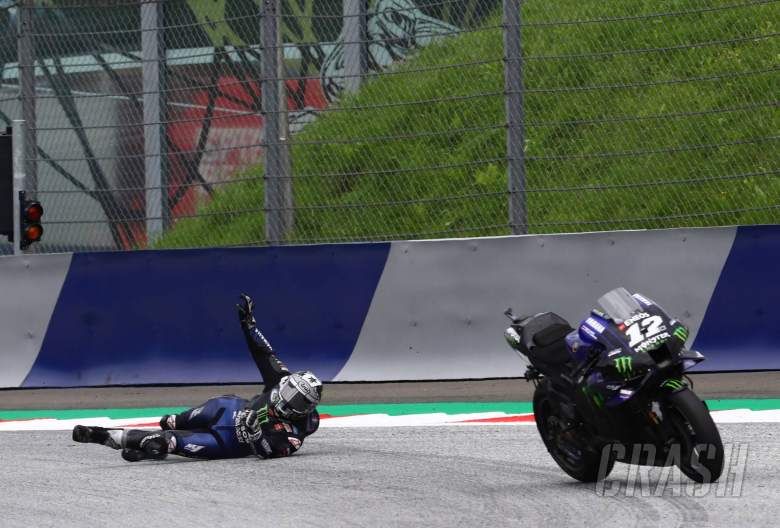 Rem motor Vinales kepanasan dan meledak.