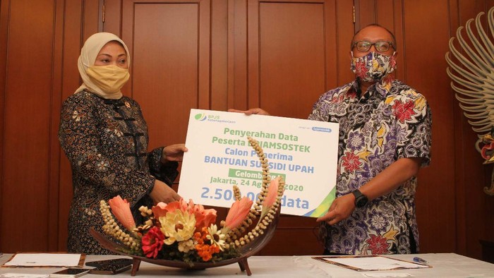 Kementerian Ketenagakerjaan menerima data rekening 2,5 juta dari total 15,7 juta pekerja calon penerima subsidi gaji/upah. Data ini kemudian akan divalidasi.