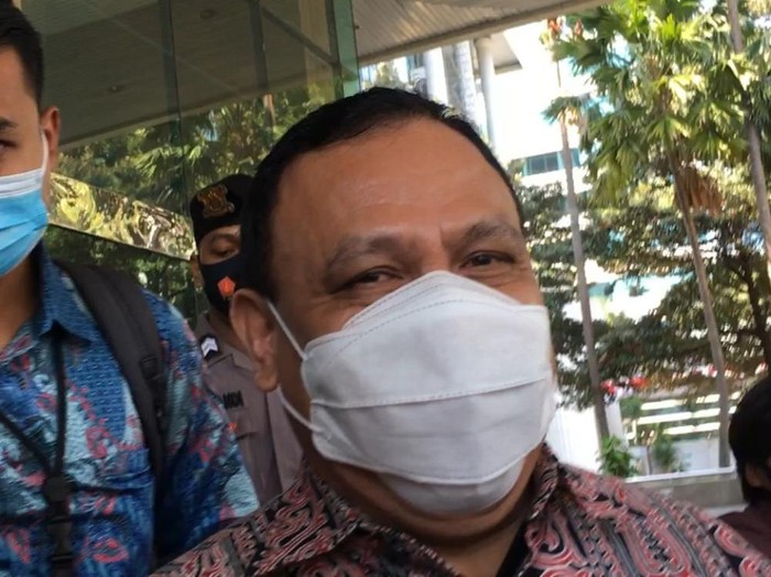 Ketua KPK Firli Bahuri usai disidang etik Dewas KPK.