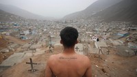 Hingga kini, Selasa (25/8/2020), jumlah kasus positif Corona di Peru menjadi 600 rb dengan 27.813 orang meninggal dunia. Raul Sifuentes/Getty Images  