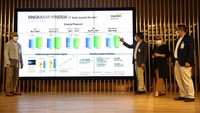 Direktur Utama Mandiri Syariah Toni EB Subari saat pemaparan kinerja di Jakarta, Selasa (25/8/2020). 