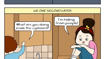 Mau sosialisasi eh pas ketemu orang kok mager, ya? Foto: Evisa Isabella Rose via Bored Panda