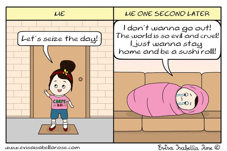 me vs me one second later Evisa Isabella Rose