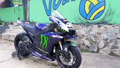 Ngebet MotoGP, Ini Penampakan Vixion yang Dimodifikasi ala Motor Valentino Rossi