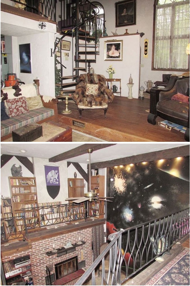 Saat melihat bagian dalam rumah, kamu akan terkejut karena rumah ini memiliki bagian dalam yang unik, dengan konsep berbeda-beda di setiap ruangannya. Foto: Twitter @frazierapproves