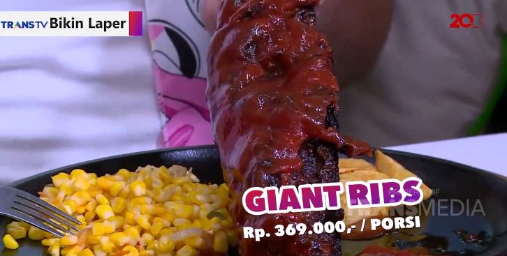 Bikin Laper TransTV makan giant ribs dan rib eye