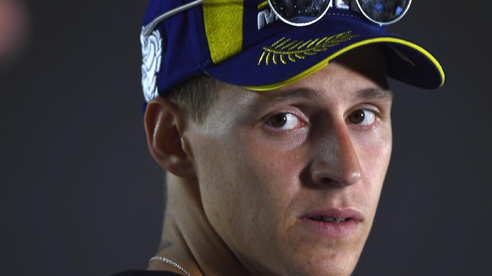 JEREZ DE LA FRONTERA, SPAIN - JULY 19: Fabio Quartararo of France and Petronas Yamaha SRT  looks on during the press conference at the end of the MotoGP race during the MotoGP of Spain - Race at Circuito de Jerez on July 19, 2020 in Jerez de la Frontera, Spain. (Photo by Mirco Lazzari gp/Getty Images)