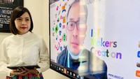 Division Head of Digital Solution PT Tower Bersama, Nia Kurnianingsih berinteraksi virtual dengan Plt Direktur Standardisasi Perangkat Pos dan Informatika Kementerian Komunikasi dan Informatika, Indra Utama dalam Kelas Virtual Konsultasi Bisnis dan Pembukaan IoT Makers Creation 2020, di Jakarta, Rabu (26/8/2020). Foto: dok. TBIG