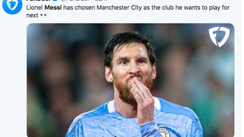 Manchester City konon yang paling diminati Messi. Foto: Twitter
