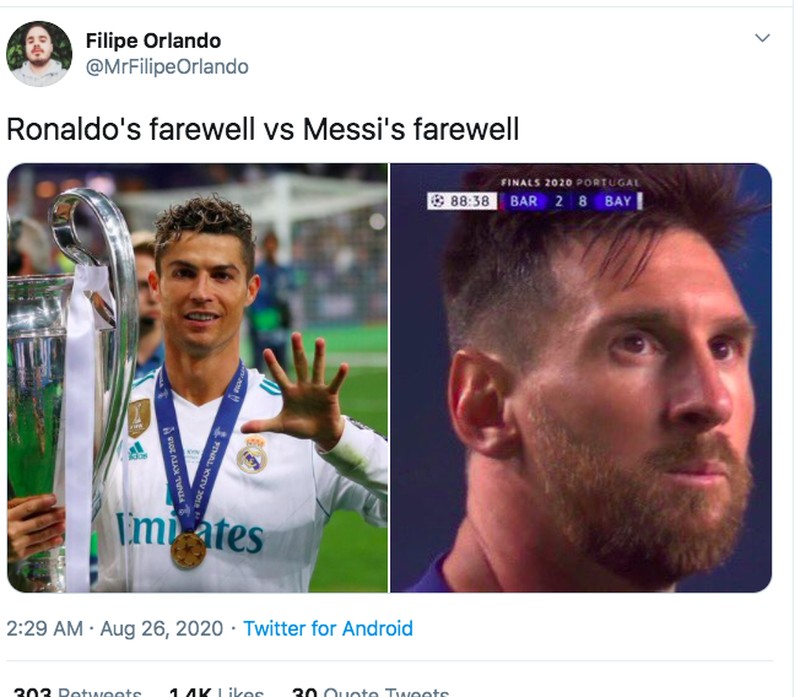 Meme Messi Ronaldo