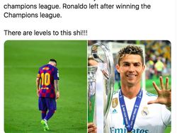 Meme Messi Tinggalkan Barcelona, Ronaldo Dibawa-bawa