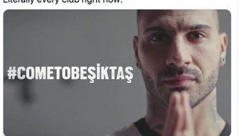 Bahkan fans klub biasa saja seperti Beksitas berharap mendapatkan Messi. Foto: Twitter