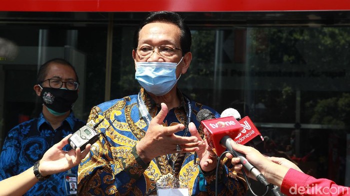 Para menteri dan sejumlah kepala daerah menghadiri Aksi Nasional Pencegahan Korupsi (ANPK) di Gedung KPK, Jakarta, Rabu (26/8/2020). Tampak hadir seperti Kepala Staf Kepresidenan Moeldoko, Menteri Agraria Sofyan Djalil, Menteri PAN-RB Tjahjo Kumolo, Menteri PUPR Basuki Hadimuljono, Gubernur DIY Sultan HB X dan Gubernur Sulsel Nurdin Abdullah. Presiden dan Wapres menghadiri acara ini secara daring. Salah satu acara ANPK tersebut yakni paparan capaian aksi dalam program Strategi Nasional Pencegahan Korupsi (Stranas PK).
