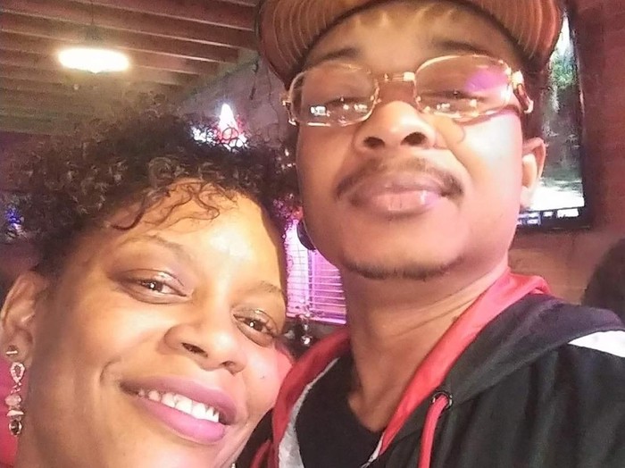 In this September 2019 selfie photo taken in Evanston, Ill., Adria-Joi Watkins poses with her second cousin Jacob Blake. He is recovering from being shot multiple times by Kenosha police on Aug. 23. (Courtesy Adria-Joi Watkins via AP)