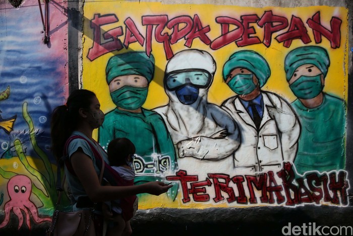 Kampung Rawa Pasung RW 22, Kelurahan Kota Baru, Bekasi, Jawa Barat, disebut sebagai kampung siaga COVID-19. Kampung ini dipenuhi mural tentang bahaya Corona.