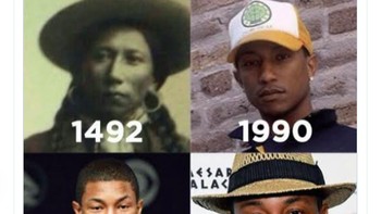 Ada netizen yang malah memposting foto penyangi Pharrell Williams yang seolah tidak menua. Foto: Twitter