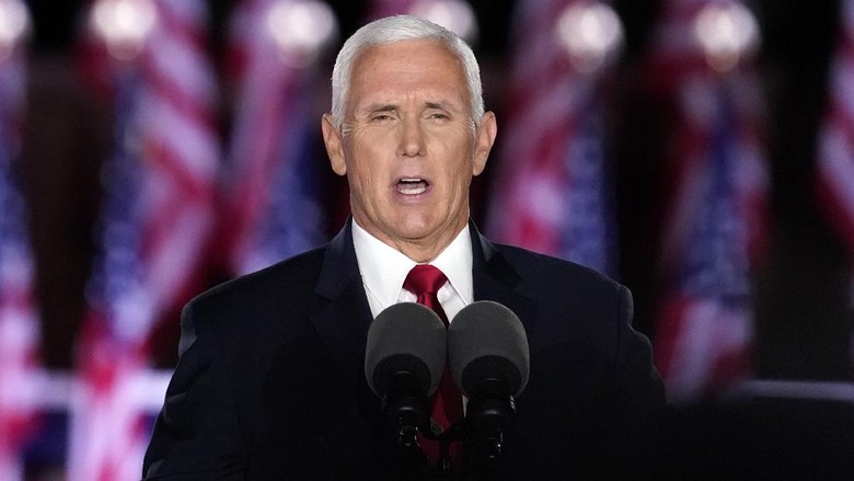 Mike Pence Vice President Mike Pence speaks on the third day of the Republican National Convention at Fort McHenry National Monument and Historic Shrine in Baltimore, Wednesday, Aug. 26, 2020. (AP Photo/Andrew Harnik)
