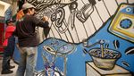 Mural Warna-warni Percantik Permukiman di Bandung