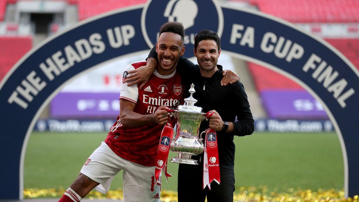 Pierre-Emerick Aubameyang selangkah menuju kontrak baru (Getty Images/Catherine Ivill)