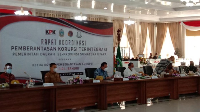 Rapat koordinasi pemberantasan korupsi di Sumatera Utara (Ahmad Arfah-detikcom)