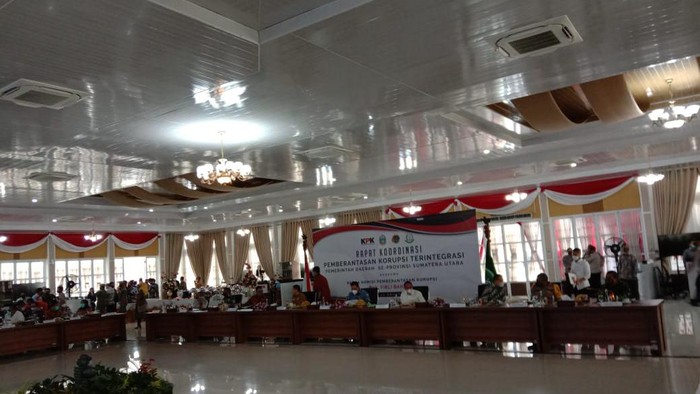 Rapat koordinasi pemberantasan korupsi di Sumatera Utara (Ahmad Arfah-detikcom)