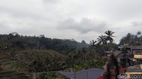 Siang itu kawasan Tegallalang, Gianyar, Bali diselimuti awan mendung tipis. Tim detikcom mengunjungi Tegallalang Rice Terrace di masa new normal (Foto: Ahmad Masaul Khoiri/detikcom)