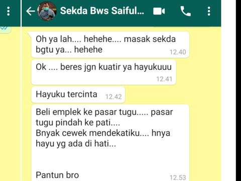 viral screenshot chat mesra sekda bondowoso