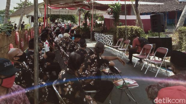 Acara panen raya yang dihadiri Bupati Klaten Sri Mulyani, Jumat (28/8/2020).