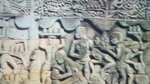 Kuil Bayon di Siem Reap, Kamboja.