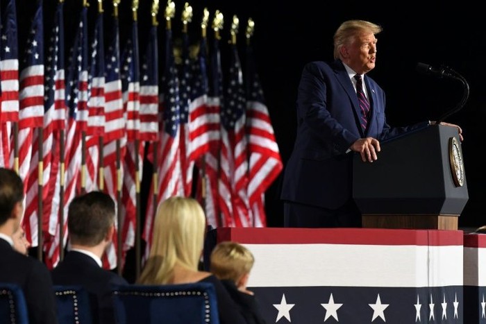 Donald Trump di konvensi Republik (AFP Photo)