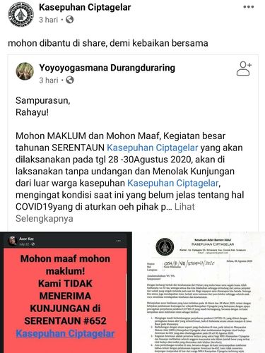 Kasepuhan di Sukabumi tolak kunjungan wisatawan saat Seren Taun.