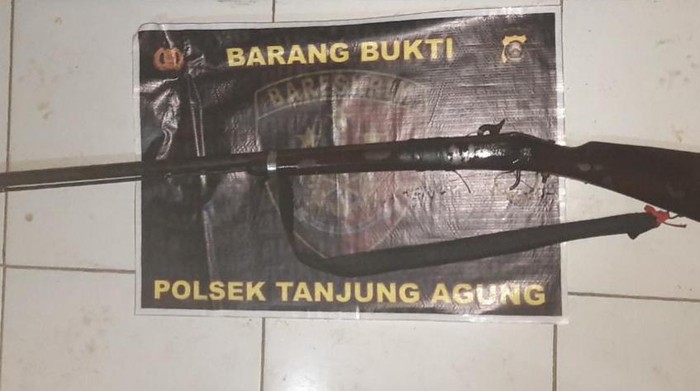 Senapan angin barang bukti pria tertembak di Sumsel (dok. Istimewa)
