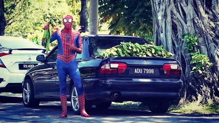 Spider-Man Jualan Petai Spider-Man jualan petai.