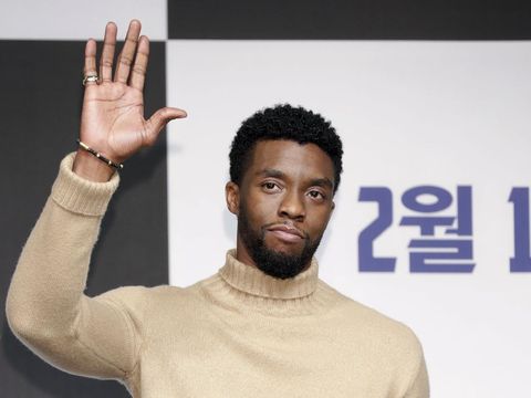 SEOUL, SOUTH KOREA - FEBRUARY 05:  Actor Chadwick Boseman attends the press conference for the Seoul premiere of 'Black Panther' on February 5, 2018 in Seoul, South Korea.  (Photo by Han Myung-Gu/Getty Images for Disney)
