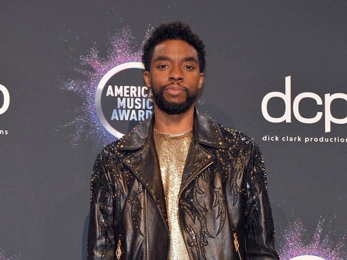 LOS ANGELES, CALIFORNIA - NOVEMBER 24: Chadwick Boseman poses in the press room during the 2019 American Music Awards at Microsoft Theater on November 24, 2019 in Los Angeles, California.   Matt Winkelmeyer/Getty Images for dcp/AFP