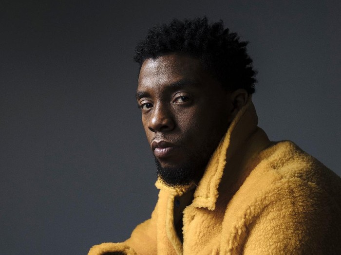FILE - In this Feb. 14, 2018 photo, actor Chadwick Boseman poses for a portrait in New York to promote his film, Black Panther.  Boseman, who played Black icons Jackie Robinson and James Brown before finding fame as the regal Black Panther in the Marvel cinematic universe, has died of cancer. His representative says Boseman died Friday, Aug. 28, 2020 in Los Angeles after a four-year battle with colon cancer. He was 43. (Photo by Victoria Will/Invision/AP, File)