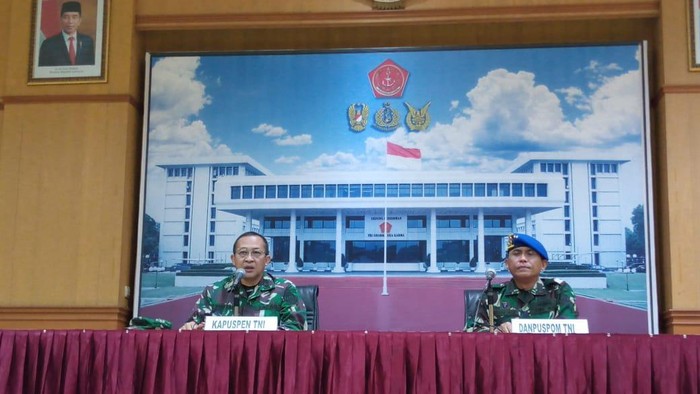Konferensi pers TNI terkait kasus penyerangan Polsek Ciracas pada Sabtu, 29 Agustus 2020