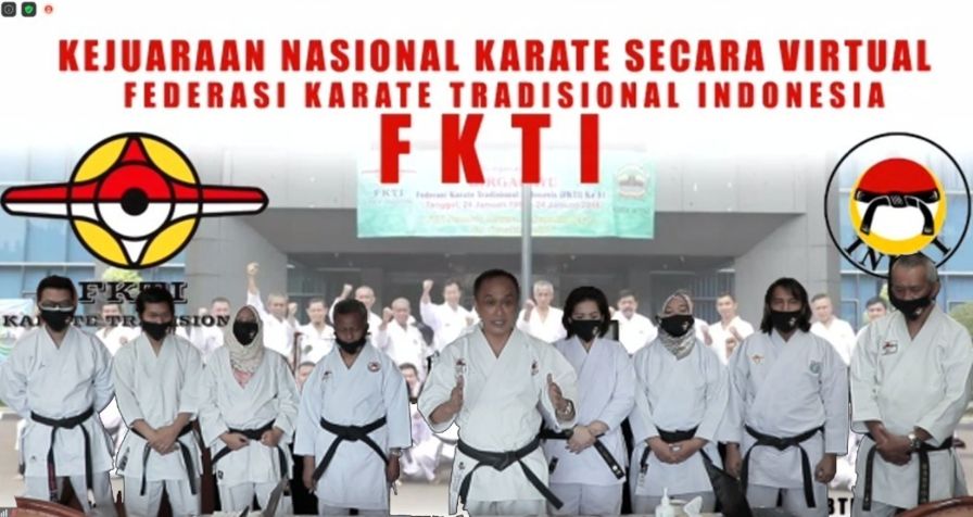 Federasi Karate Tradisional Indonesia (FKTI) menggelar kejuaraan nasional karate virtual, Sabtu (29/8/2020), dan diikuti 363 karateka di seluruh Tanah Air.