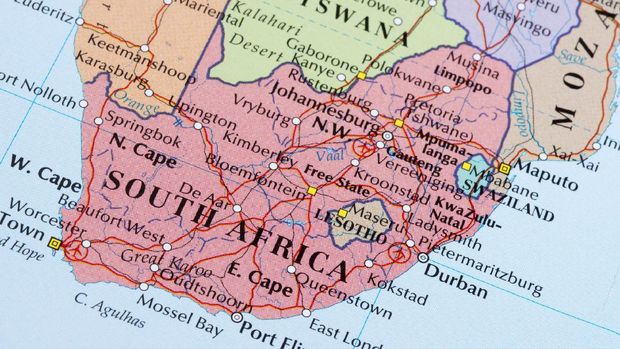 Peta lesotho dan Afsel