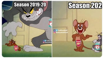 Ketangguhan Liverpool setelah juara Liga Inggris 2019-2020 tak bertaji saat melawan Arsenal. Foto: Istimewa