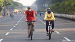 Potret Warga Bersepeda di Jalan Benyamin Sueb Kemayoran