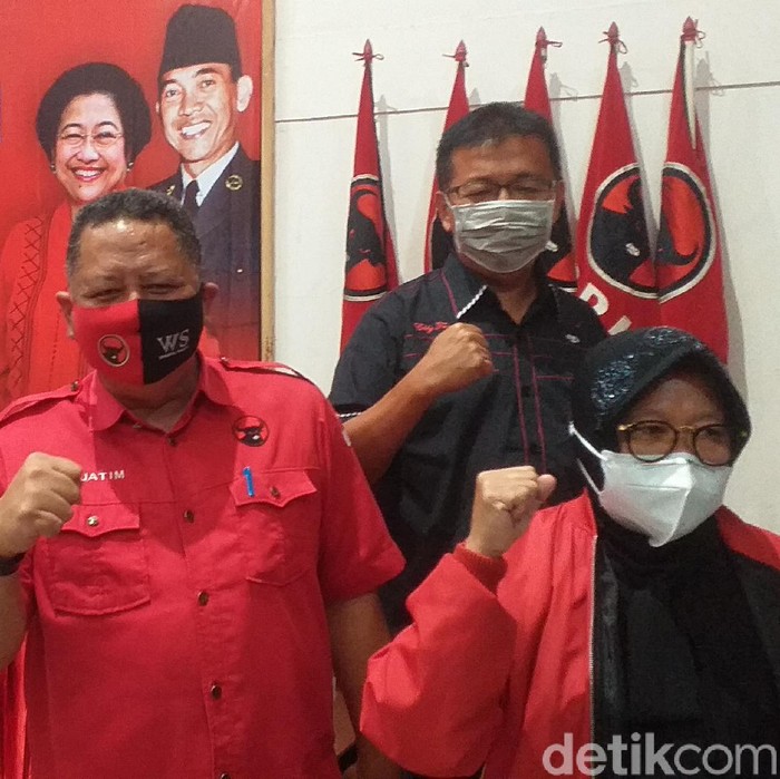 Saat Risma Berdua dengan Whisnu di Konsolidasi PDIP Jatim