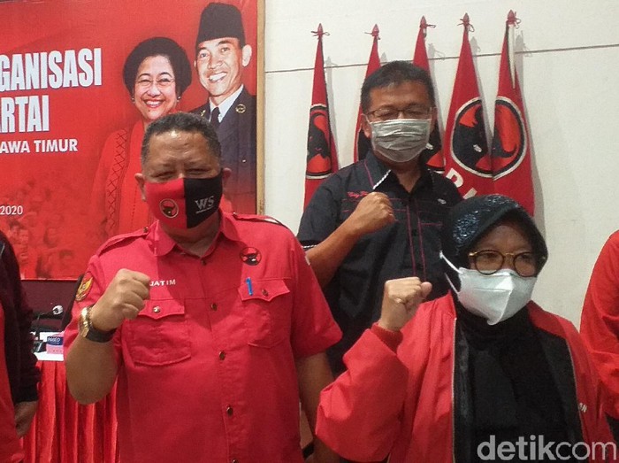 Saat Risma Berdua dengan Whisnu di Konsolidasi PDIP Jatim