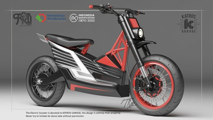 Skuter Matik Dikonversi Jadi Motor Listrik