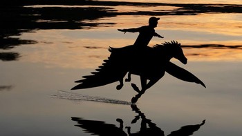 Dengan modal kardus, gunting dan pisua John berbagai karakter mulai dari hewan dan tokoh animasi di film-film. Foto: Instagram/sunsetselfies