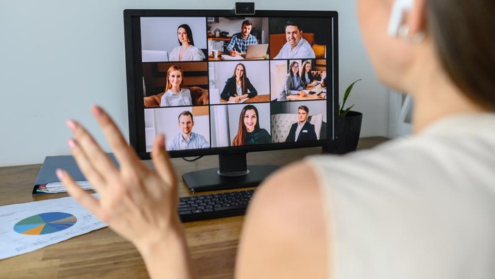 Ilustrasi meeting secara online